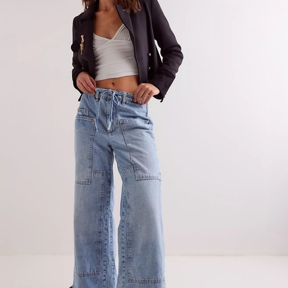 Free People We The Free CRVY Outlaw Wide-Leg Jeans 🆕🆕🏷️🏷️ - Picture 3 of 9